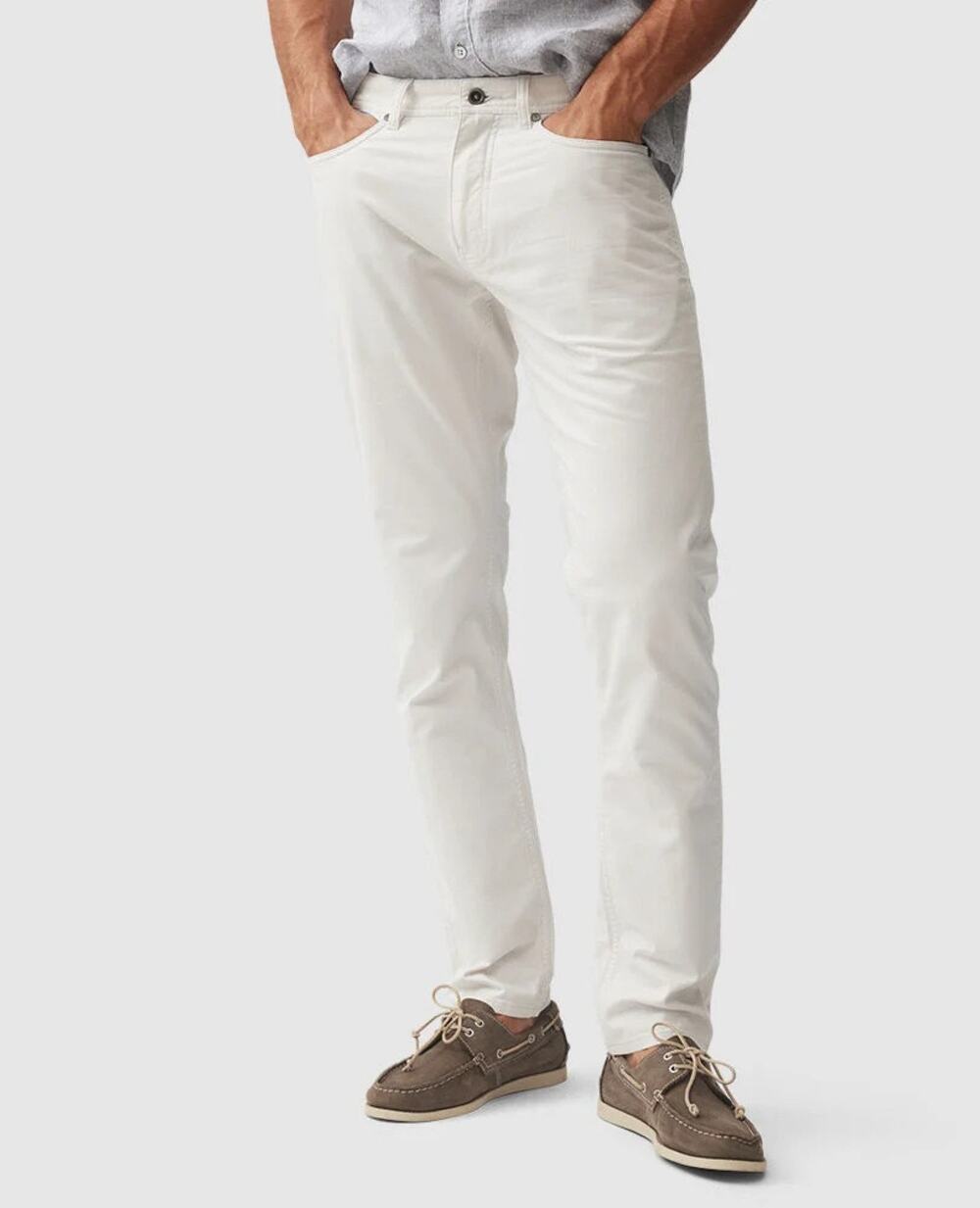 Rodd & Gunn Mens Coconut 5 Pocket Textured Cotton Casual Straight Leg Jeans 42R